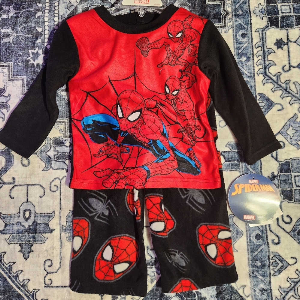Marvel Red and Black Pajama Set with Spider Design